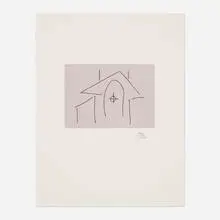 Communicants (from the Ulysses portfolio) by Robert Motherwell, 1988, etching in colors on Johannot, sold Dec 2025