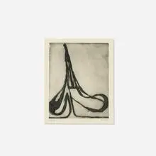 Eiffel Spade (from the Five Spades portfolio) by Richard Diebenkorn, 1982, etching and aquatint on J. Whatman, sold Dec 2025
