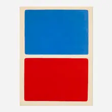 Untitled (for the exhibition catalog Gravures Maeght Éditeur) by Ellsworth Kelly, 1966, lithograph in colors on Chiffon de Mandeure, sold Dec 2025