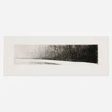Winter River by Wolf Kahn, 1988, etching and drypoint, sold Dec 2025