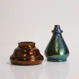 Delphin Massier, Vase, lustre-glazed ceramic with floral decoration