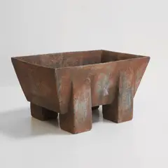 Paul Philp, Stoneware footed vessel with textured surface