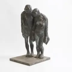 Richard Robbins, Figural group of a man and a woman, bronze