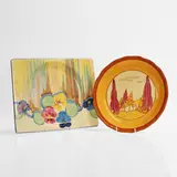 Clarice Cliff, Two pottery plates