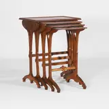 Émile Gallé, Art Nouveau nest of four tables