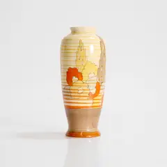 Clarice Cliff, 'Capri' pottery vase, c.1930