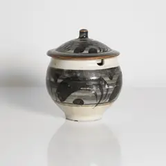 Leach studio pottery stoneware marmalade pot and cover by Bernard Leach, sold Apr 2025