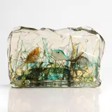 Gino Cenedese, Glass 'Aquarium', c.1950, the glass slab containing three stylised fish