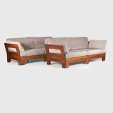 Sigurd Ressell, Pair of rosewood sofas, c.1960, upholstered in grey fabric