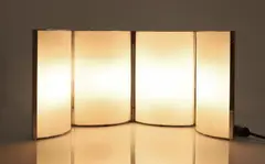 Jean-Pierre Vitrac, 'Éventail' folding table lamp, 1972, chrome and opaline glass