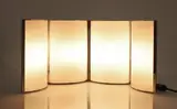 Jean-Pierre Vitrac, 'Éventail' folding table lamp, 1972, chrome and opaline glass
