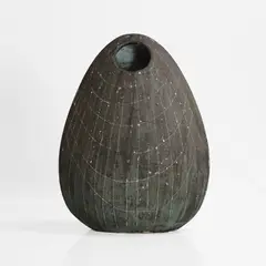 Sculptural form by John Virando aka J V Callander, earthenware, sold Apr 2025