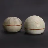 Val Barry, Two lidded boxes, 1970s, stoneware