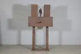 Lorenzo Quinn, 'Pain and Relief', the superstructure in iron with an oxidised finish