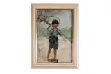 George Sherwood Hunter, Boy holding a fishing net