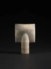 Hans Coper, Large 'Spade' form, circa 1972, Stoneware, layered porcelain slips and engobes over a textured and incised body, the interior with a