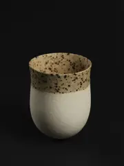 Jennifer Lee, 'Pale, speckled collar' vessel, logbook number JL731, 2006, Stoneware, oxides