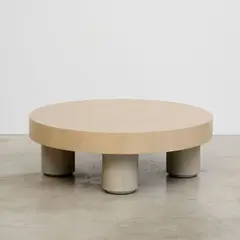 Andree Putman, Table basse Au jeune Bûcheron, A 'Au jeune Bûcheron' coffee table in oak by Andrée Putman designed in 2001 and edited by Ecart international