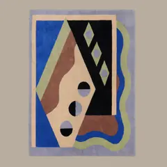 Georges Valmier, Tapis Outre Mer, An 'Outre Mer' rug in new wool pile designed by Georges Valmier and edited by Artcurial in 1985