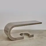 Marzio Cecchi, Bureau Diapason, A 'Diapason' desk in stainless steel by Marzio Cecchi designed in 1968 and edited by Studio Most