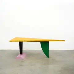 Peter Shire, Table Brazil, A 'Brazil' table in lacquered wood by Peter Shire designed in 1981 and edited by Memphis