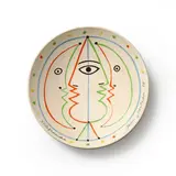 Jean Cocteau, Coupe Astrologie, An 'Astrologie' coupe in partially glazed white clay by Jean Cocteau in 1958 executed by Atelier Madeline-Jolly
