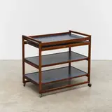 Niels Erik Glasdam Jensen, Desserte, A trolley in Brazilian rosewood, Formica and castors by Niels Erik Glasdam Jensen edited by Vantinge Møbelindustri circa 1960