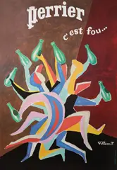 PERRIER. C'EST FOU.... by Bernard Villemot, offered Oct 2024