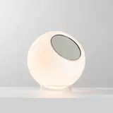 Giusto Toso, Lampe à poser Elios, An 'Elios' table lamp in opaline glass, mirrored glass, acrylic glass and metal by Giusto Toso designed in 1975 and edited by Leucos
