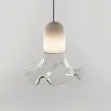 Renato Toso, Suspension Onda, An 'Onda' pendant light in glass, metal and methacrylate by Renato Toso designed in 1971 and edited by Leucos
