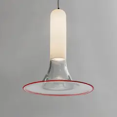 Renato Toso, Suspension Samanta, A 'Samanta' pendant lamp in glass, metal and methacrylate by Renato Toso designed in 1967 and edited by Leucos