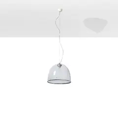 Renato Toso, Suspension Selene, A 'Selene' pendant light in glass, metal and porcelain by Renato Toso designed in 1975 and edited by  Leucos
