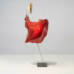 Ingo Maurer, Lampe de table Kokoro de la série MaMo Nouchies, A 'Kokoro' table lamp in Japanese paper, metal, steel, mirrored glass and plastic by Ingo Maurer designed in 1998 and edited by Ingo Maurer