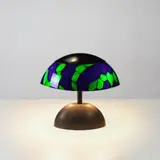 Ottavio Missoni, Lampe de table, A table lamp in Murano multilayered glass and steel by Ottavio Missoni circa 1980, executed by Arte Vetro Murano and edited by Zonca