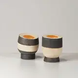 Shizue Imai, Ensemble d'une lampe et d'un photophore, A monogrammed set of one lamp and one candle holder in glazed stoneware by Shizue Imai in 2011