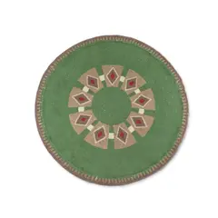 Paule Leleu, Tapis circulaire, A circular rug in wool by Paule Leleu circa 1950