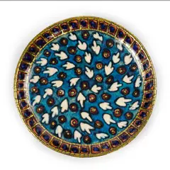 André Metthey, Assiette, A monogrammed plate in glazed earthenware by André Metthey circa 1920, with artist's seal