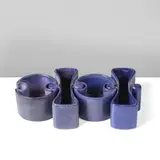 Angelo Mangiarotti, Centre de table composé de quatre éléments, A four-element centerpiece in glazed stoneware by Angelo Mangiarotti designed circa 1965 and edited by Fratelli Brambilla