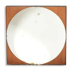 Miroir by Enzo Mari, A mirror in sipo, copper and mirrored glass by Enzo Mari circa 1960, sold Sep 2024