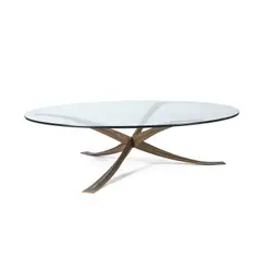 Michel Mangematin, Table basse, A coffee table in sandcast stainless steel and glass by Michel Mangematin designed circa 1960 and executed by Ugine-Gueugnon
