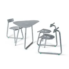 Thomas Serruys, Ensemble comprenant trois chaises SPC et une table d'appoint SPT