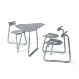 Thomas Serruys, Ensemble comprenant trois chaises SPC et une table d'appoint SPT