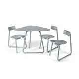 Thomas Seruys, Ensemble comprenant trois chaises SPC et une table d'appoint SPT