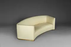 Important canapé by Paul Dupré-Lafon, An important sofa in leather and brass by Paul Dupré-Lafon circa 1929, offered May 2024