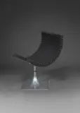 Roger Tallon, Fauteuil Coquille de la série Module 400, Fonte et tôle d'aluminium poli et Spazmolla