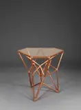 Studio Minale Maeda, Table d'appoint de la série Particles, A side table from the 'Particles' series in copper, electroformed joint and acrylic glass by Studio Minale Maeda in 2017