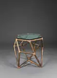 Studio Minale Maeda, Table d'appoint de la série Particles, A side table from the 'Particles' series in copper, electroformed joint and tinted glass by Studio Minale Maeda in 2017