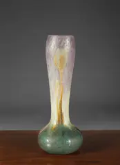 FRERES by Daum, A signed 'Crocus' vase in acid-etched, carved and partially martelé glass by Daum Frères circa 1900, sold May 2024