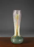 Daum, FRERES, A signed 'Crocus' vase in acid-etched, carved and partially martelé glass by Daum Frères circa 1900