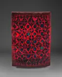 Kirsti Ilvessalo, Tapisserie ryijy Palokärki, A 'Palokärki' ryijy tapestry in hand-knotted wool pile by Kirsti Ilvessalo manufactured by Suomen Käsityön Ystävät in 1954